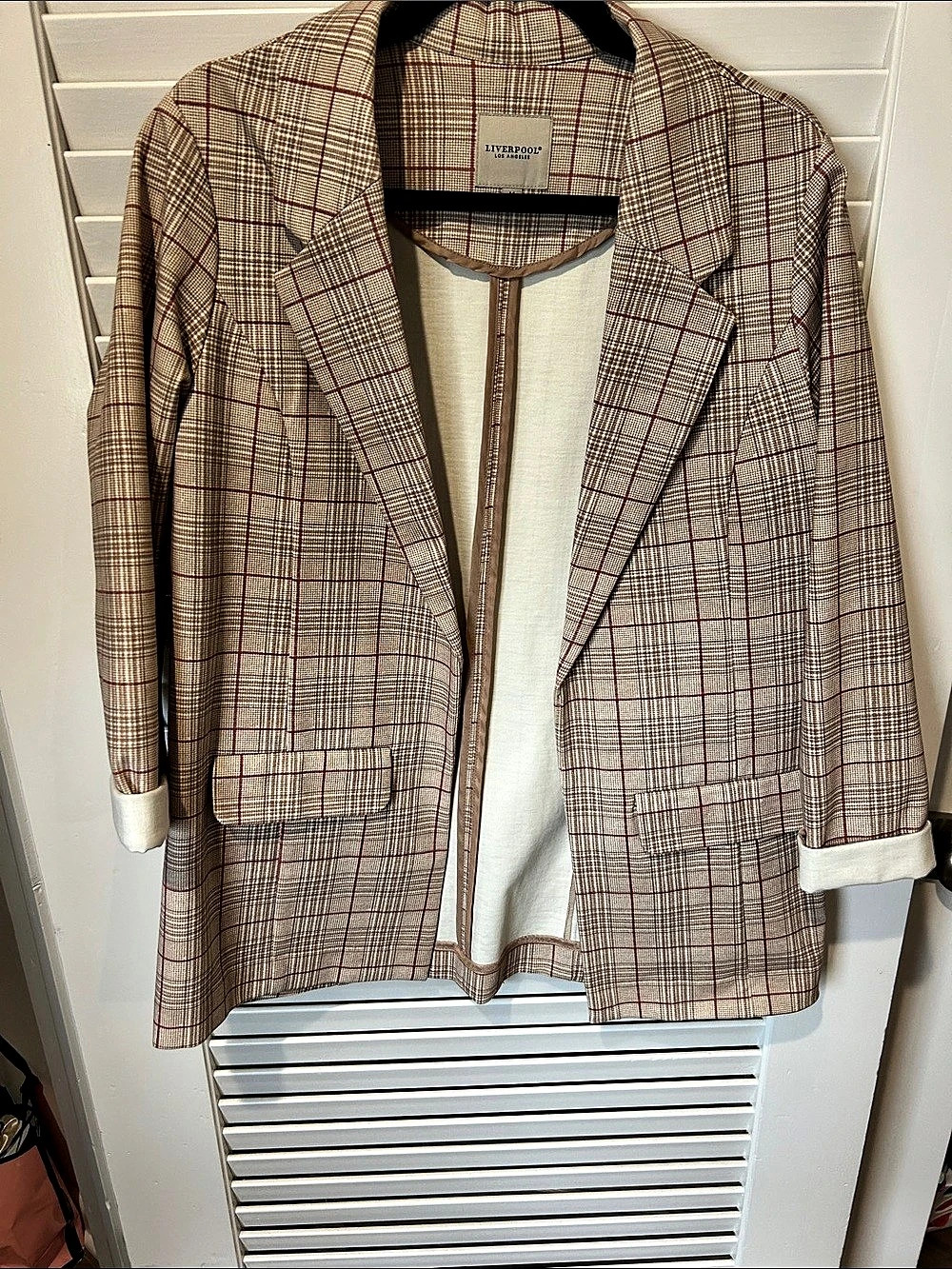 Liverpool Plaid Blazer Size Medium Like New